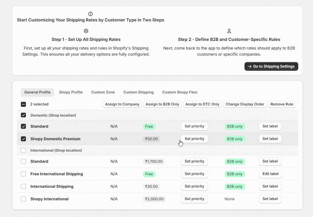 Shopy Shipping Rules Guide